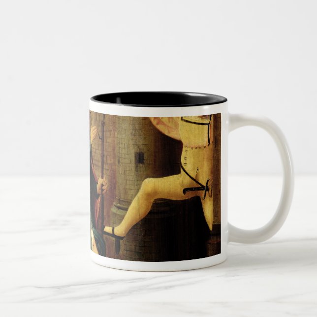 The Expulsion of Saint Roch from Rome Two-Tone Coffee Mug (Right)