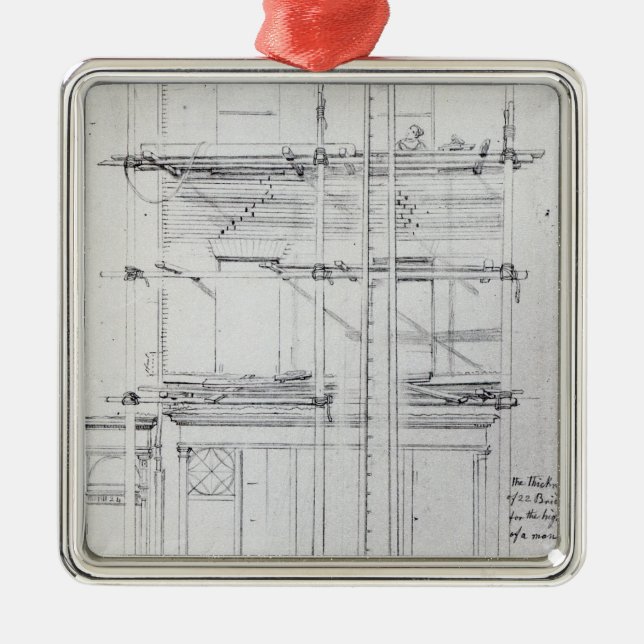 The exterior of Issac's House being painted Metal Tree Decoration (Front)