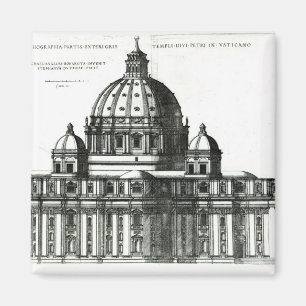 The Exterior of St. Peter's Basilica in Rome Magnet
