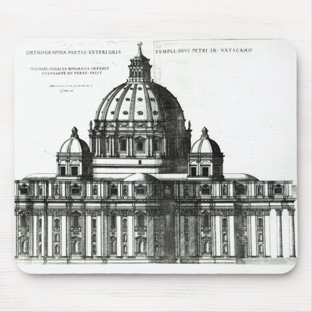 The Exterior of St. Peter's Basilica in Rome Mouse Mat (Front)