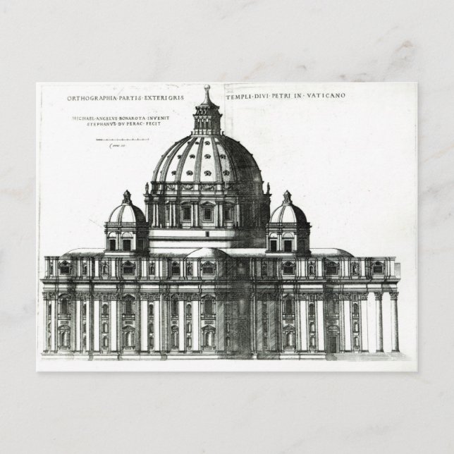 The Exterior of St. Peter's Basilica in Rome Postcard (Front)