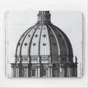 The exterior of the dome of St. Peter's, Rome Mouse Mat