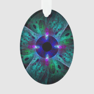 The Eye Abstract Art Acrylic Oval Ornament
