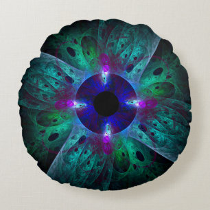 The Eye Abstract Art Round Pillow