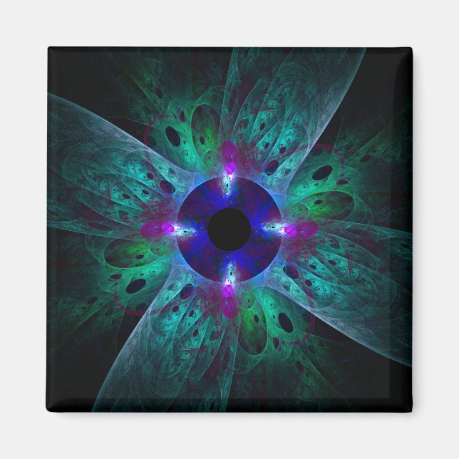The Eye Abstract Art Square Magnet (Front)