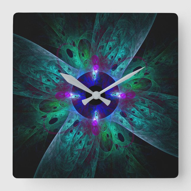 The Eye Abstract Art Square Wall Clock (Front)