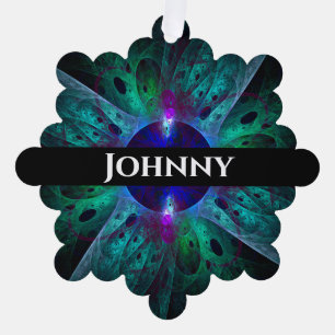 The Eye Abstract Art Tree Decoration Card