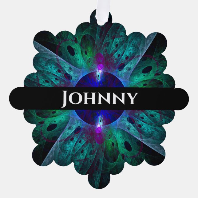 The Eye Abstract Art Tree Decoration Card (Front)