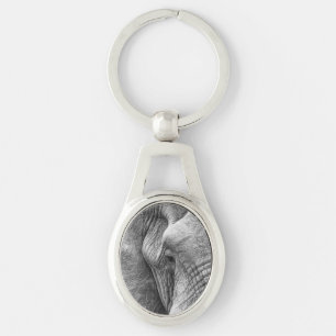The eye of an elephant key ring