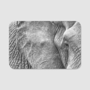 The eye of an elephant name tag
