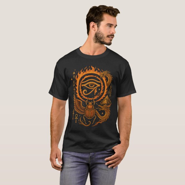 🔥 The Eye of Fire – Ancient Pharaoh Edition 🔥 T-Shirt (Front Full)