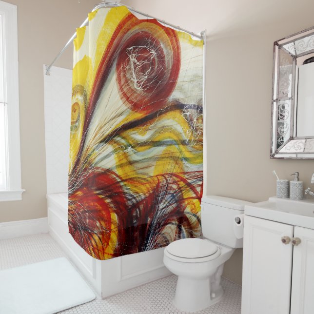 The Eye of God by Georgiana Houghton  Shower Curtain (In Situ)