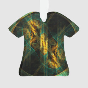 The Eye of the Jungle Abstract Art Acrylic Shirt Ornament