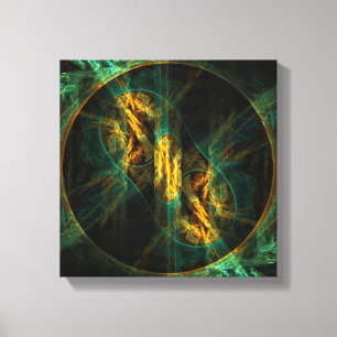 The Eye of the Jungle Abstract Art Black and White Canvas Print