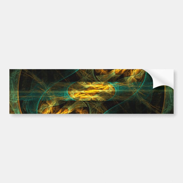 The Eye of the Jungle Abstract Art Bumper Sticker (Front)