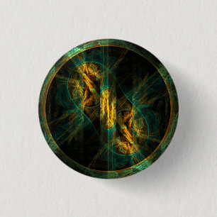 The Eye of the Jungle Abstract Art Button (round)