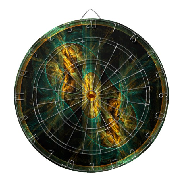 The Eye of the Jungle Abstract Art Dartboard (Front)