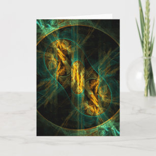 The Eye of the Jungle Abstract Art Greeting Card