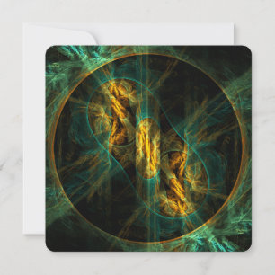 The Eye of the Jungle Abstract Art Invitation
