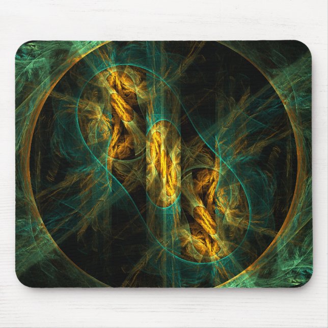 The Eye of the Jungle Abstract Art Mousepad (Front)