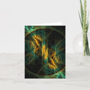The Eye of the Jungle Abstract Art Note Card