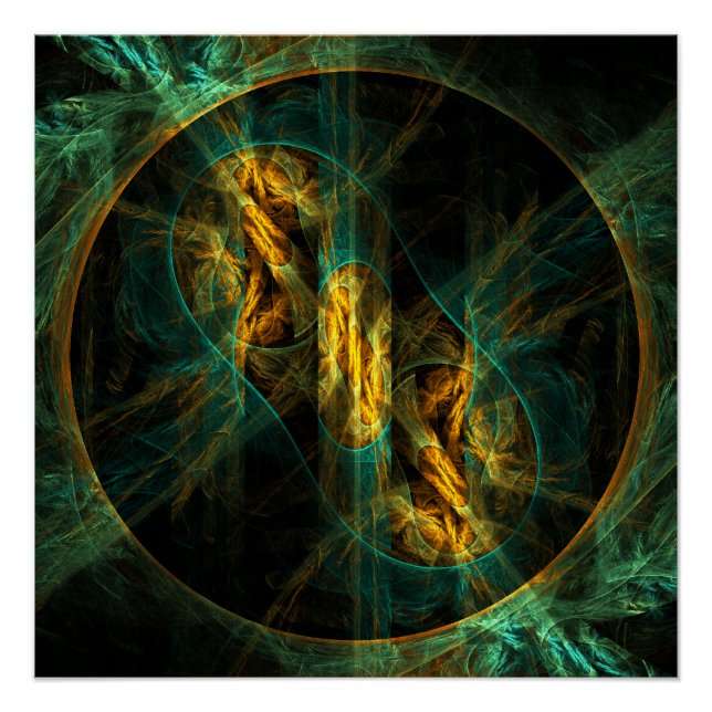 The Eye of the Jungle Abstract Art Poster (Front)