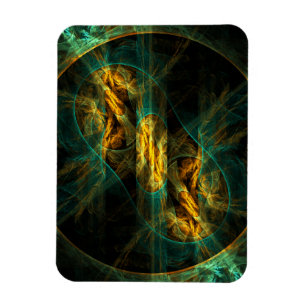 The Eye of the Jungle Abstract Art Premium Magnet