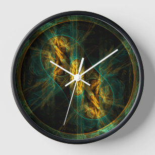 The Eye of the Jungle Abstract Art Round Clock