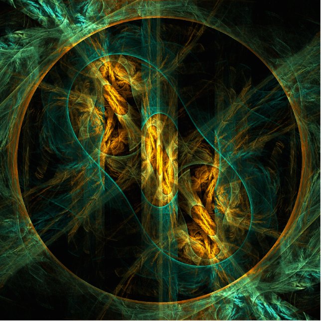 The Eye of the Jungle Abstract Art Standing Photo Sculpture (Front)