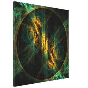 The Eye of the Jungle Abstract Art Wrapped Canvas