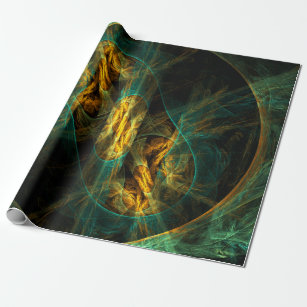 The Eye of the Jungle Abstract Art Wrapping Paper