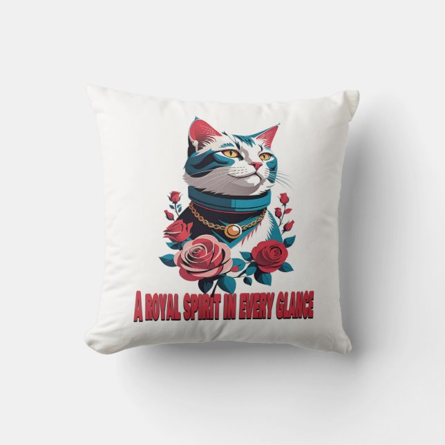 The Eyes of a Noble Feline Cushion (Front)