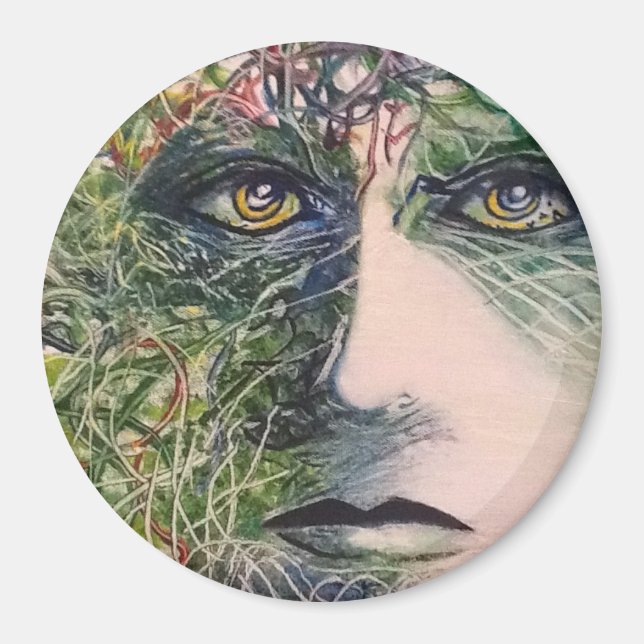 The Eyes - original modern art Magnet (Front)