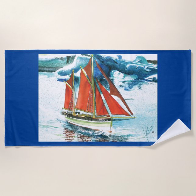 The Eyrún Makes for Open Water Beach Towel (Front)