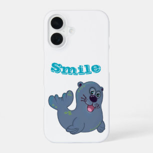 The Fabric Seal At Zazzle Mascot Logo Character iPhone 16 Case