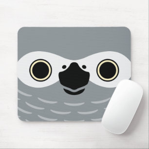 The face of a African Grey Parrot Mouse Mat