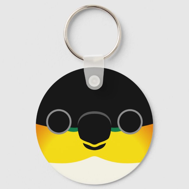 The face of a Black-headed Caique Key Ring (Front)