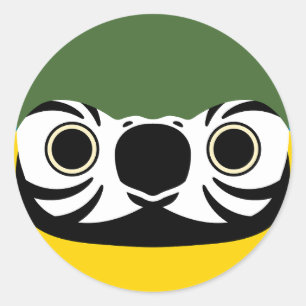 The face of a Blue-and-yellow macaw Classic Round Sticker