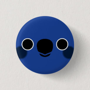 The face of a Blue-headed parrot 3 Cm Round Badge