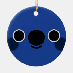 The face of a Blue-headed parrot Ceramic Tree Decoration