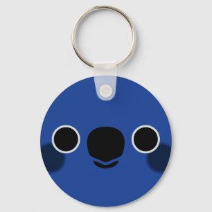 The face of a Blue-headed parrot Key Ring