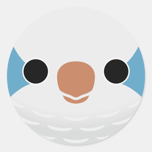 The face of a Blue Monk Parakeet Classic Round Sticker (Front)