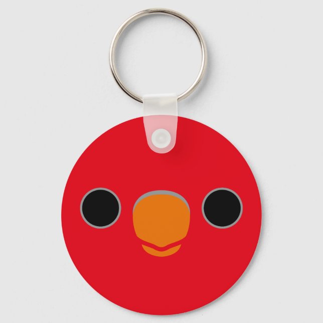 The face of a Chattering Lory Key Ring (Front)