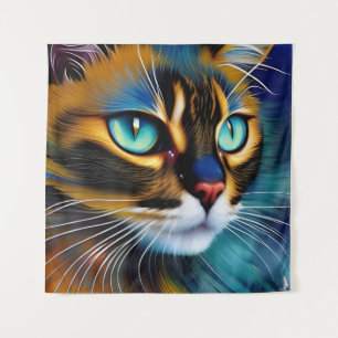 The Face of a cute Lynx point Siamese Tapestry