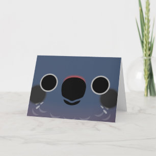 The face of a Dusky parrot Card