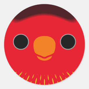 The face of a Fairy Lorikeet Classic Round Sticker