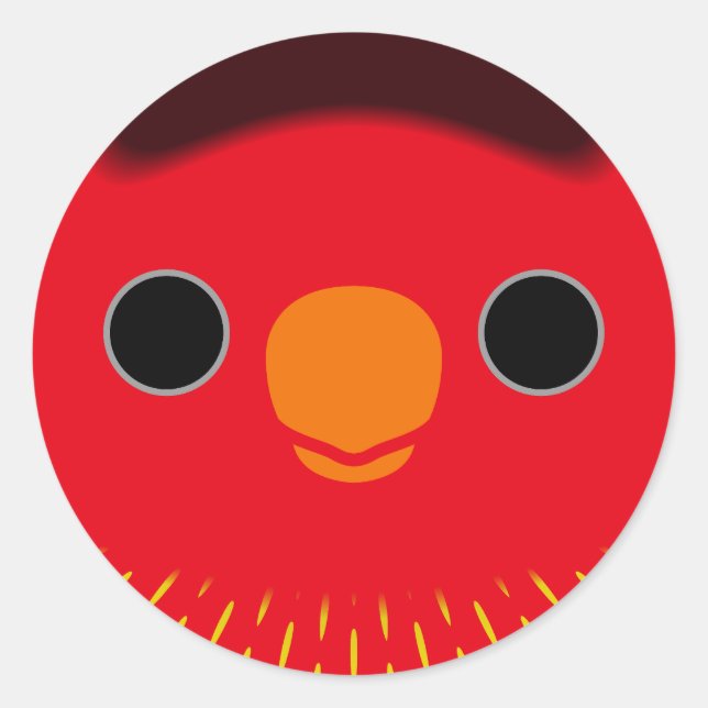 The face of a Fairy Lorikeet Classic Round Sticker (Front)