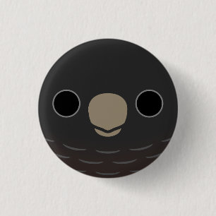 The face of a female Gang-gang cockatoo 3 Cm Round Badge