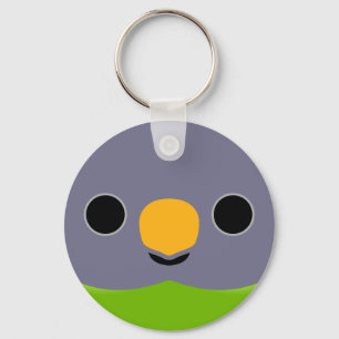 The face of a female Plum-headed parakeet Key Ring