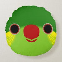 The face of a female Red-flanked lorikeet